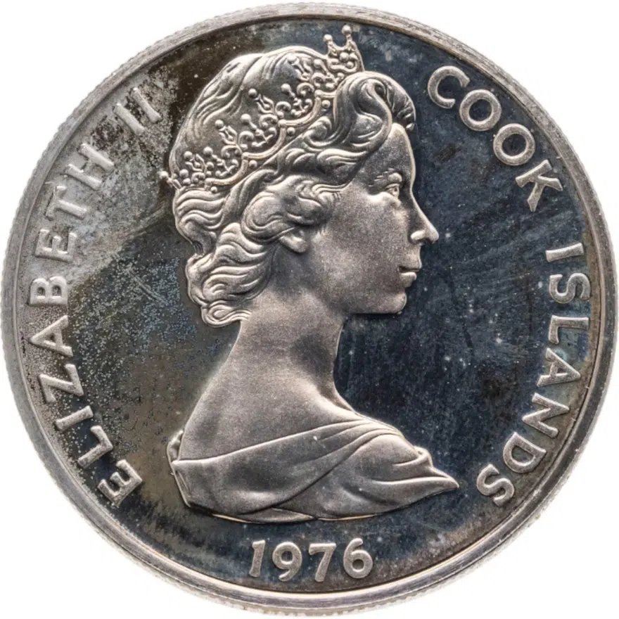 Острова Кука 10 центов (cents) 1976 Proof, реверс