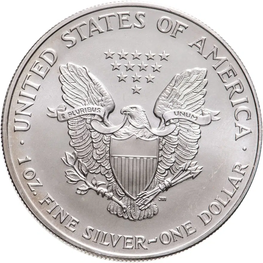 США 1 доллар (dollar) 1998  Американский серебряный орёл Без отметки монетного двора