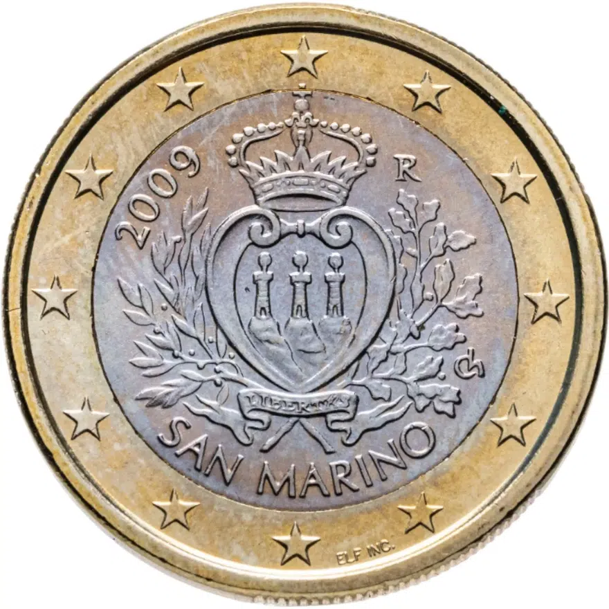 Сан-Марино 1 евро (euro) 2009, аверс