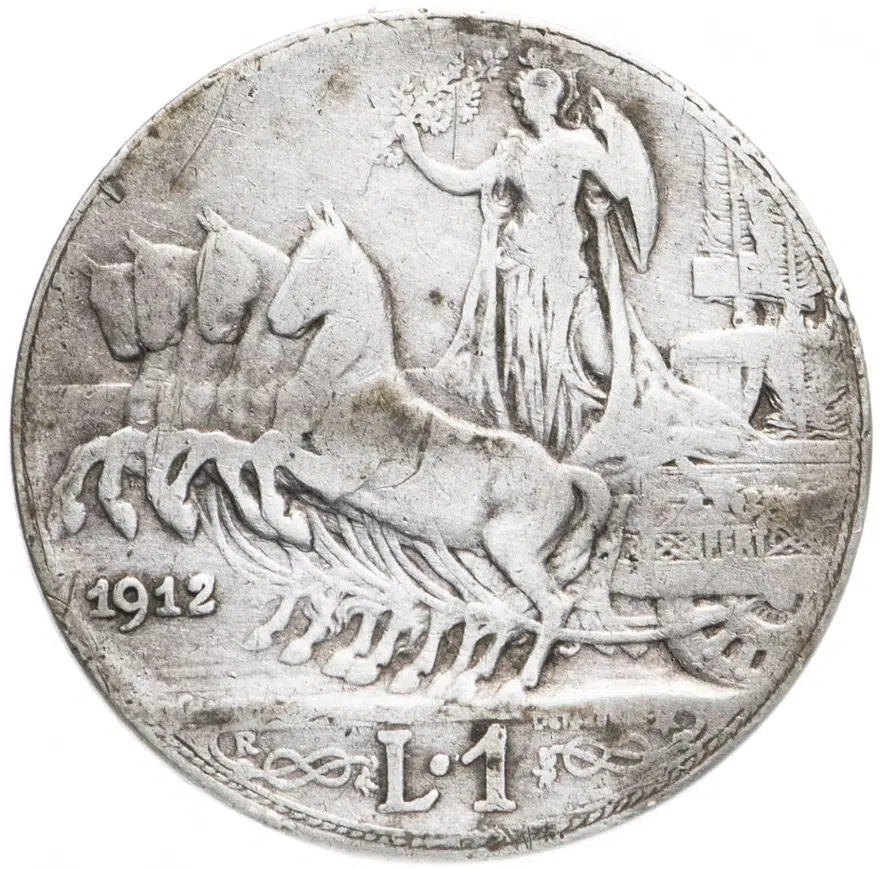 Италия 1 лира (lira) 1912