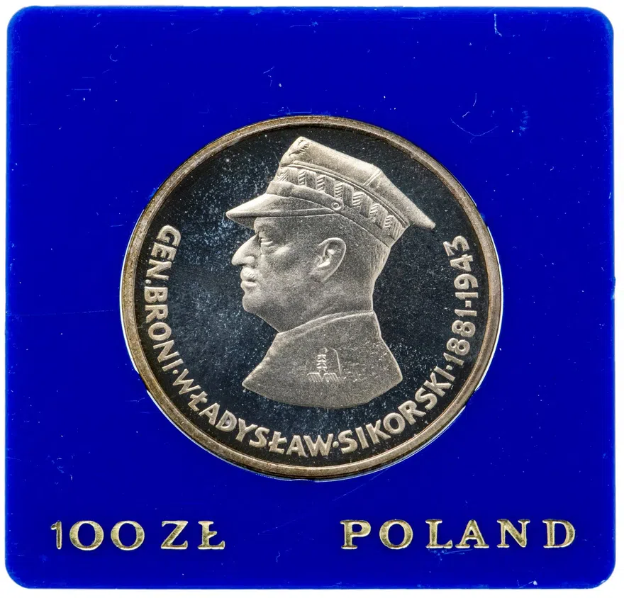 Польша 100 злотых (zlotych) 1981 года "100 лет со дня рождения Владислава Сикорского", реверс