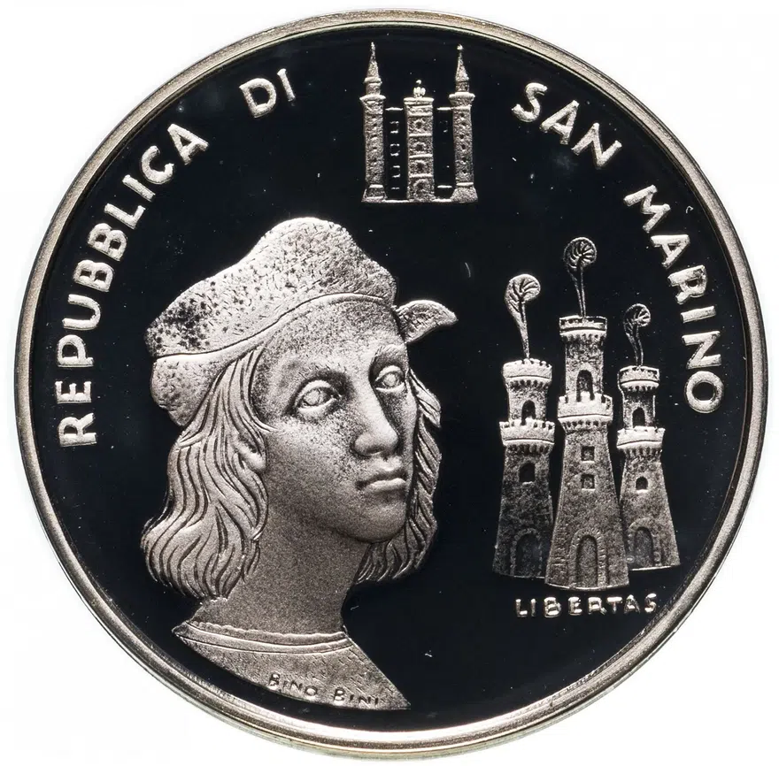 Сан-Марино 500 лир (lire) 1983 "500 лет со дня рождения Рафаэля"