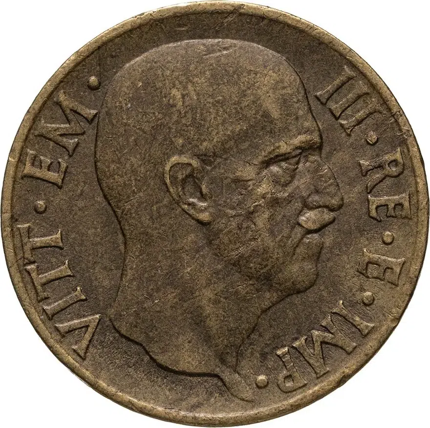 Италия 5 чентезимо (centesimi) 1940, аверс