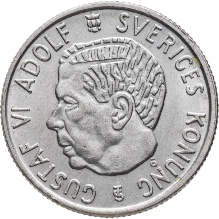 Швеция 2 кроны (kronor) 1958, реверс