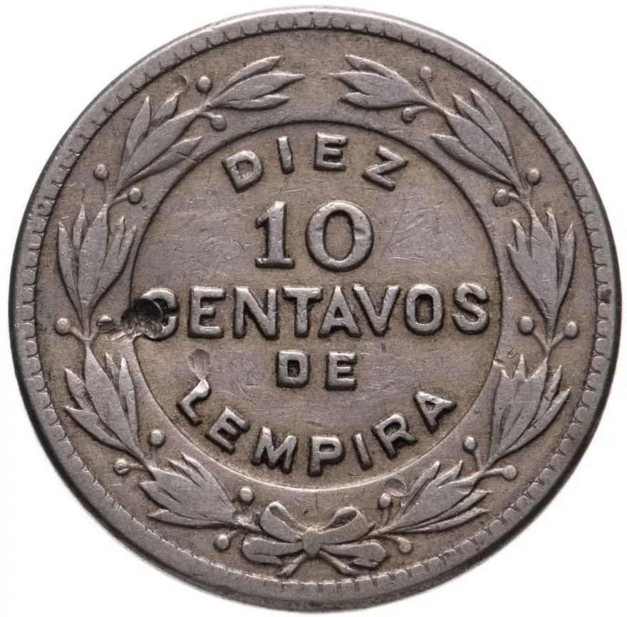 Гондурас 10 сентаво (centavos) 1956, аверс