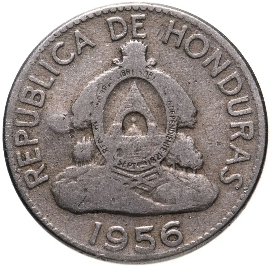 Гондурас 10 сентаво (centavos) 1956, реверс