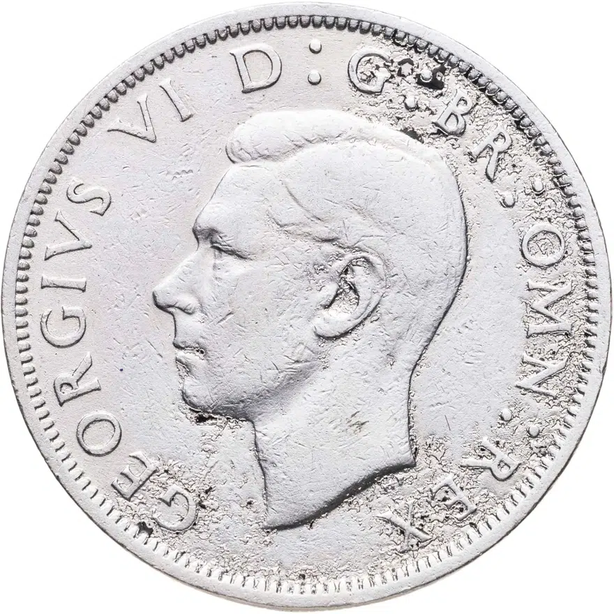 Великобритания 1/2 кроны 1949