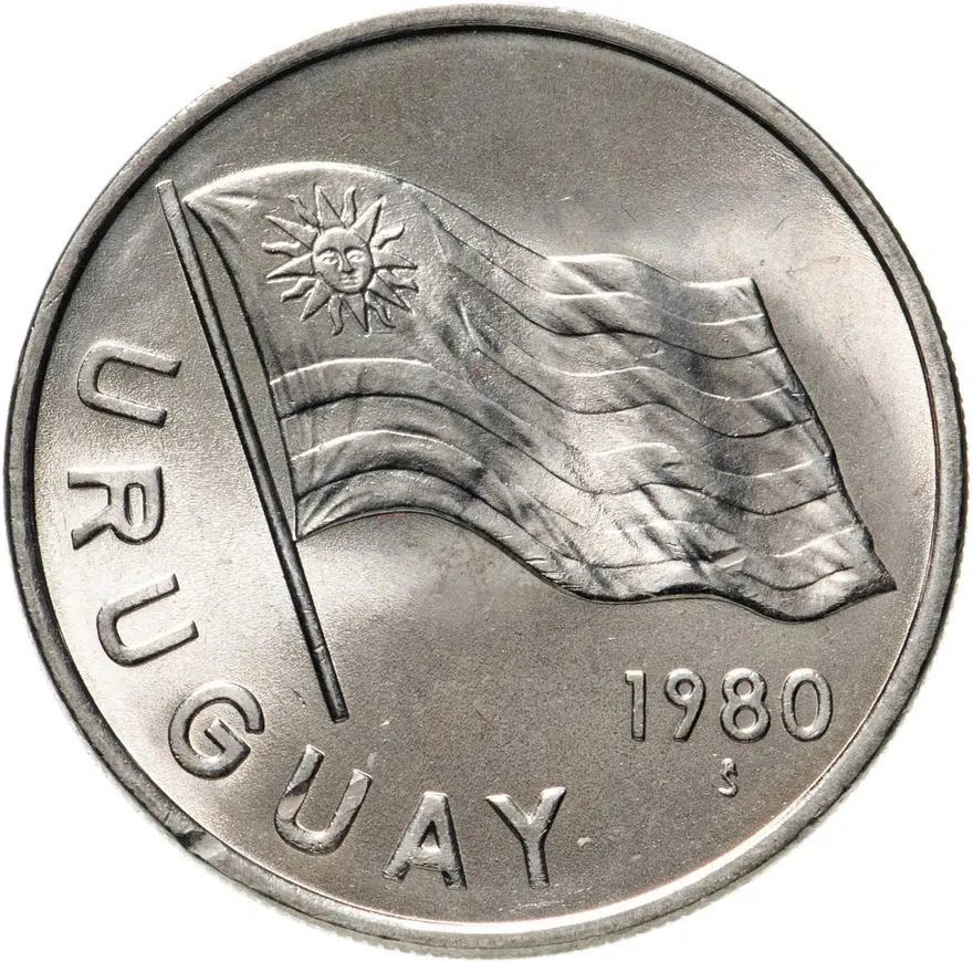 Уругвай 5 новых песо (nuevos pesos) 1980