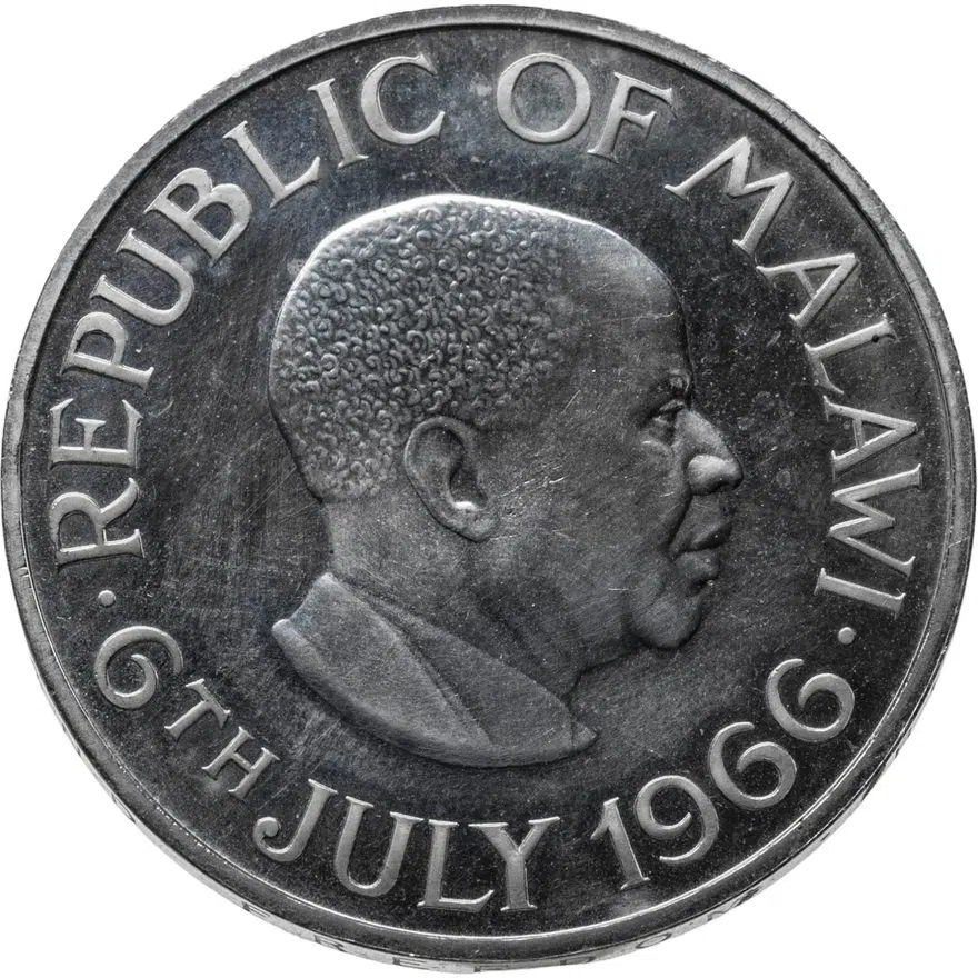 Малави 1 крона (crown) 1966 День Республики - 6 июля 1966 в оригинальном футляре
