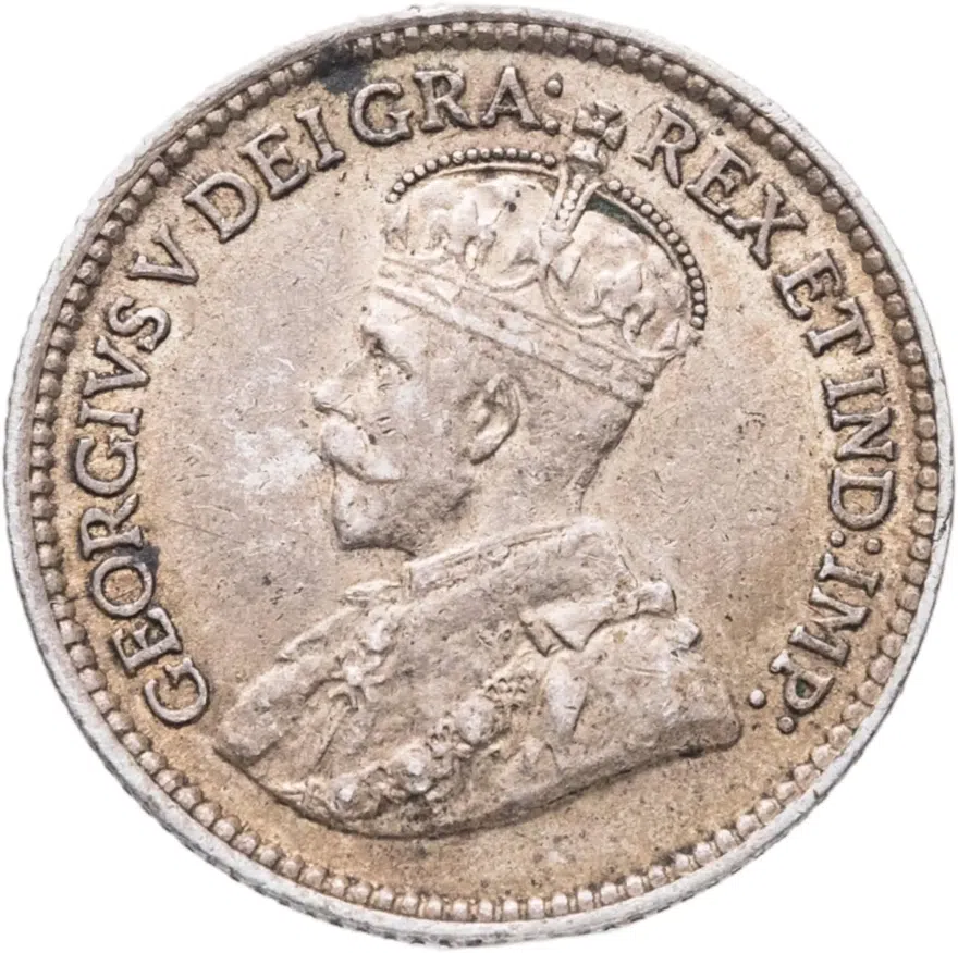 Канада 5 центов (cents) 1917, реверс