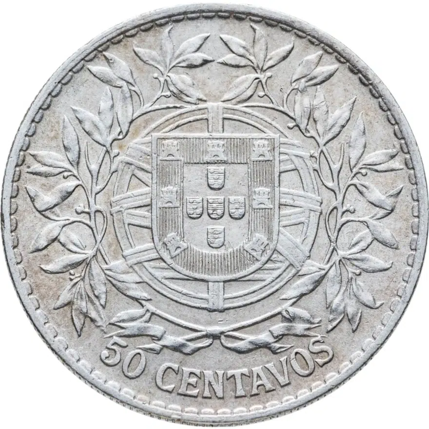 Португалия 50 сентаво 1914, реверс