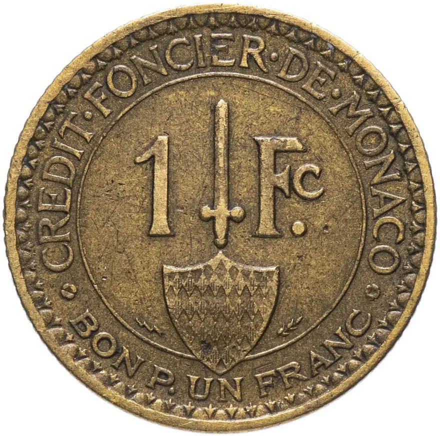 Монако  1 франк (franc) 1926
