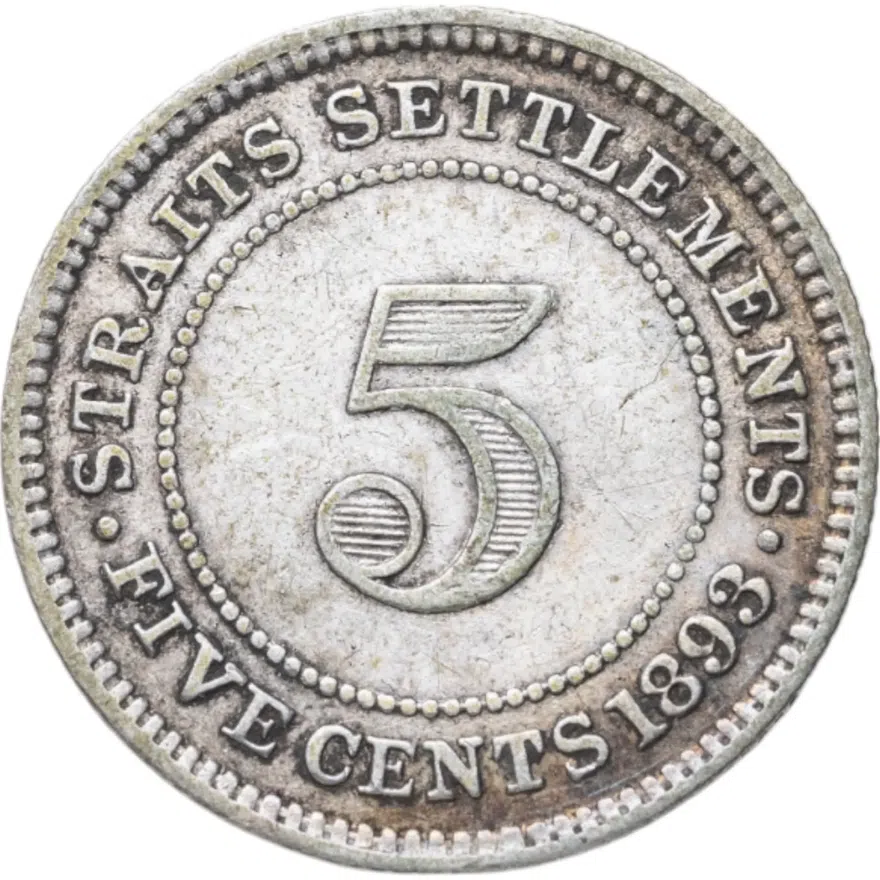 Стрейтс Сетлментс 5 центов (cents) 1893