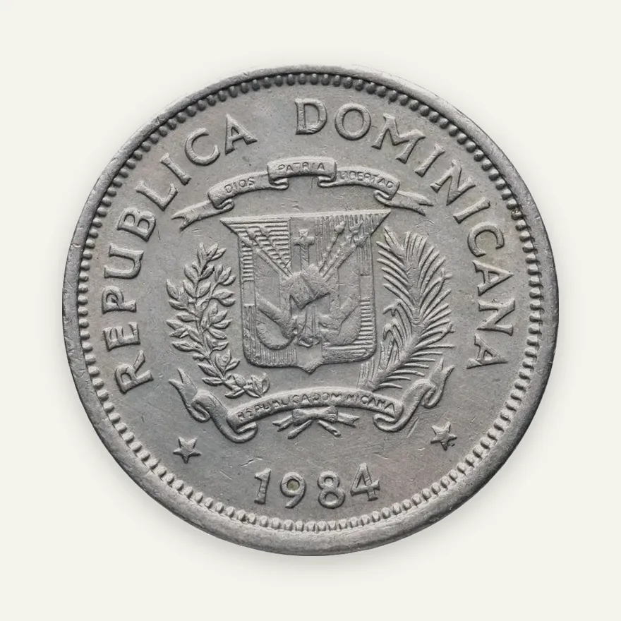 Доминикана 5 сентаво (centavos) 1984, реверс