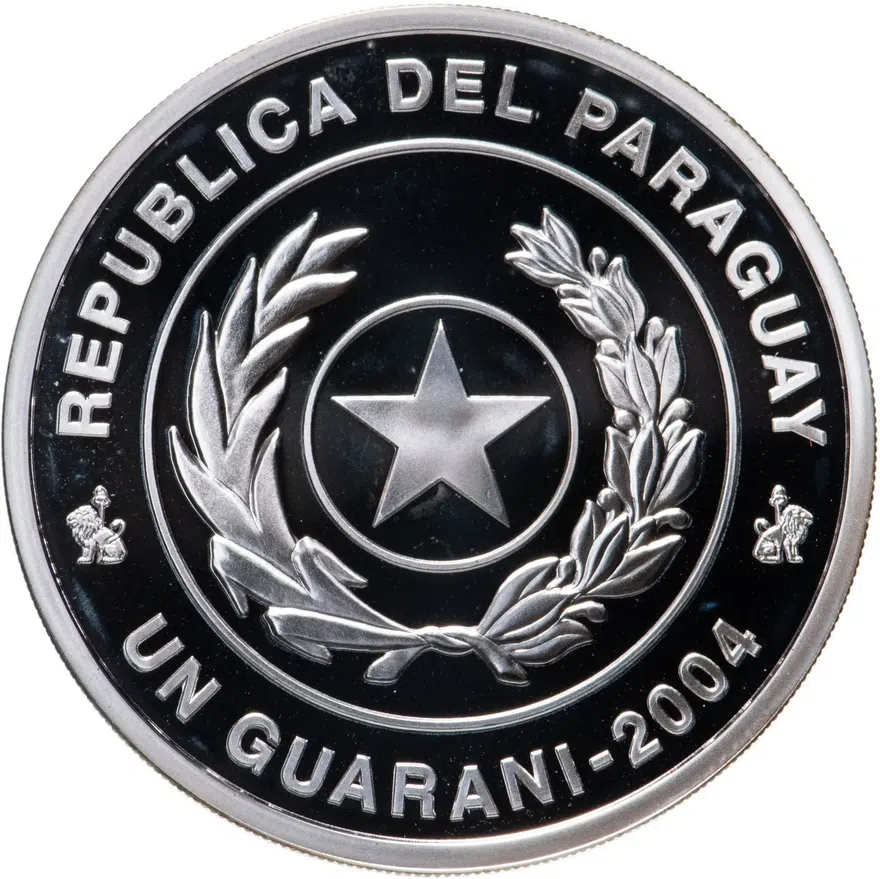 Парагвай 1 гуарани (guarani) 2004 "Чемпионат мира по футболу 2006", реверс