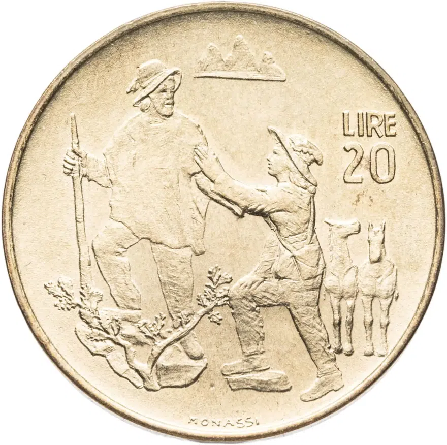 Сан-Марино 20 лир (lire) 1972