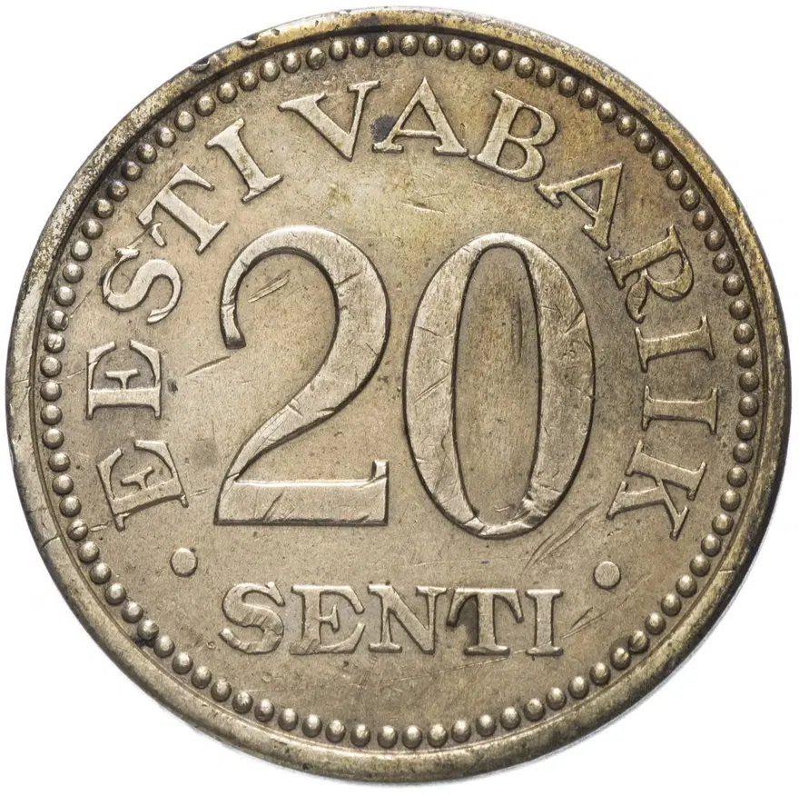 Эстония 20 сентов (senti) 1935