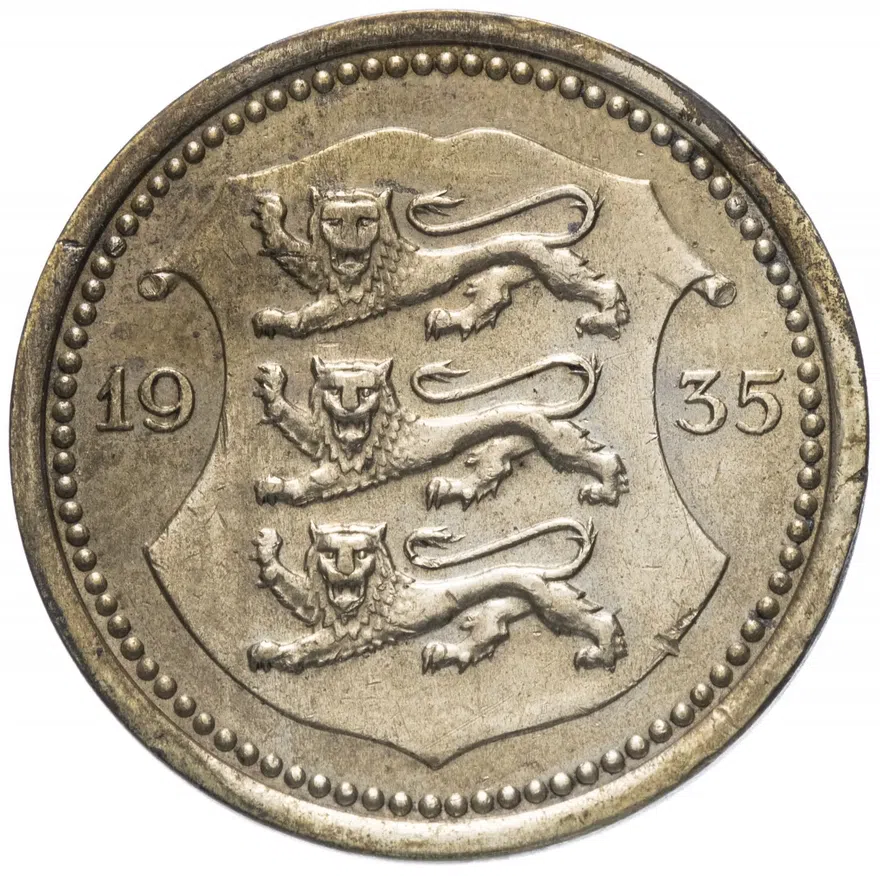 Эстония 20 сентов (senti) 1935, реверс