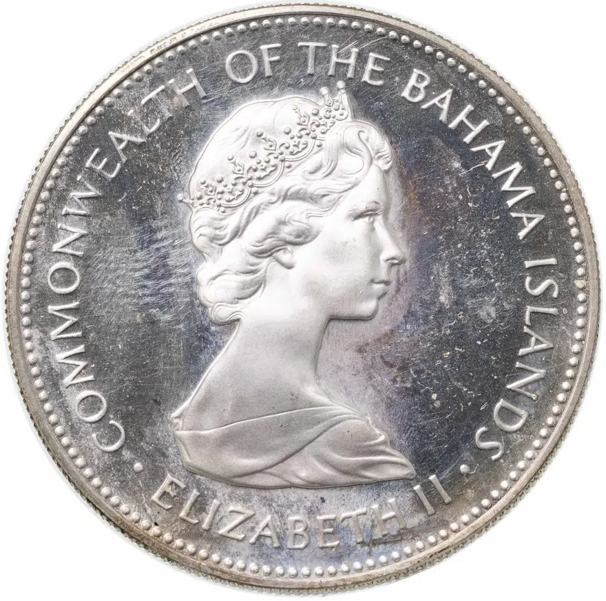 Багамы 2 доллара (dollars) 1973, реверс