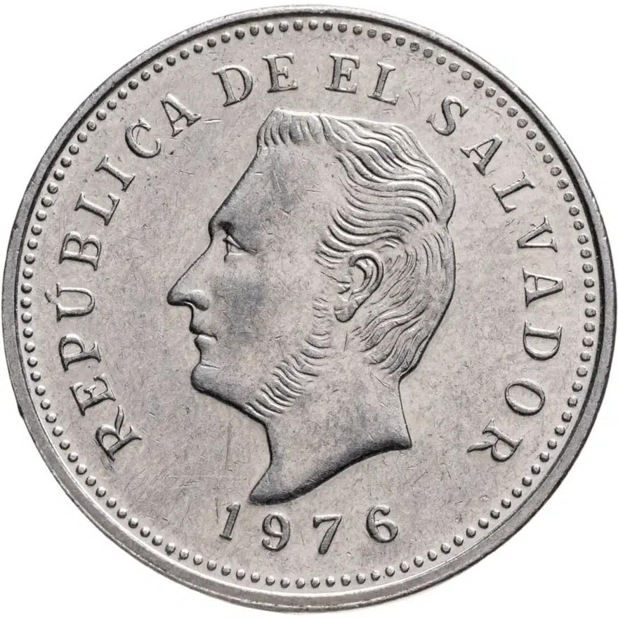 Сальвадор 5 сентаво (centavos) 1976, реверс