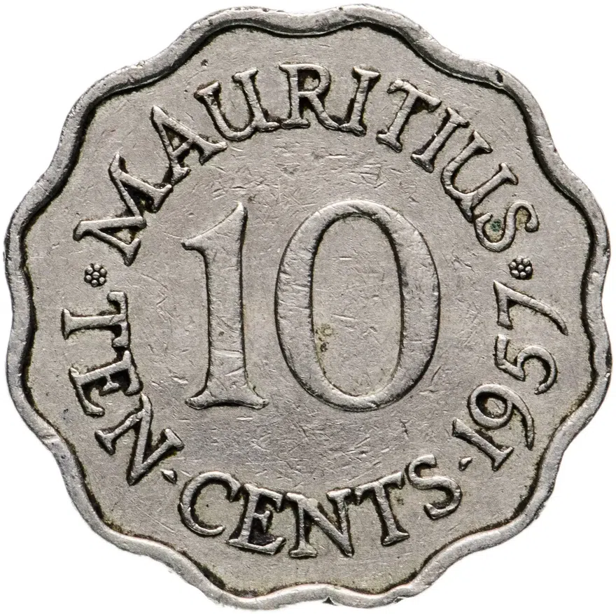 Маврикий 10 центов (cents) 1957