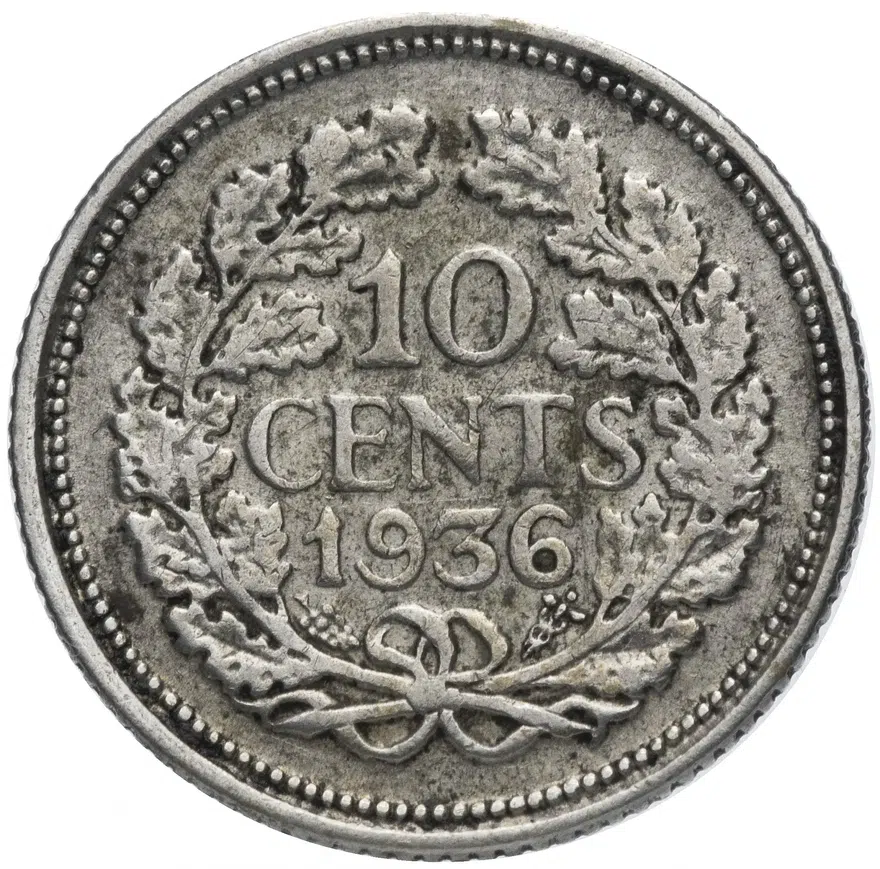 Нидерланды 10 центов (cents) 1936