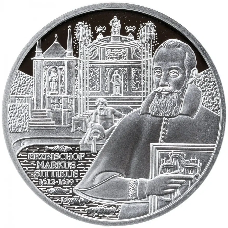 Австрия 10 евро (euro) 2004 "Замок Хельбрунн" в футляре с сертификатом