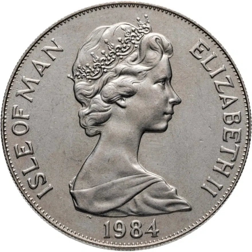 Остров Мэн 1 крона (crown) 1984 XXIII летние Олимпийские Игры, Лос-Анджелес 1984 - бег, реверс