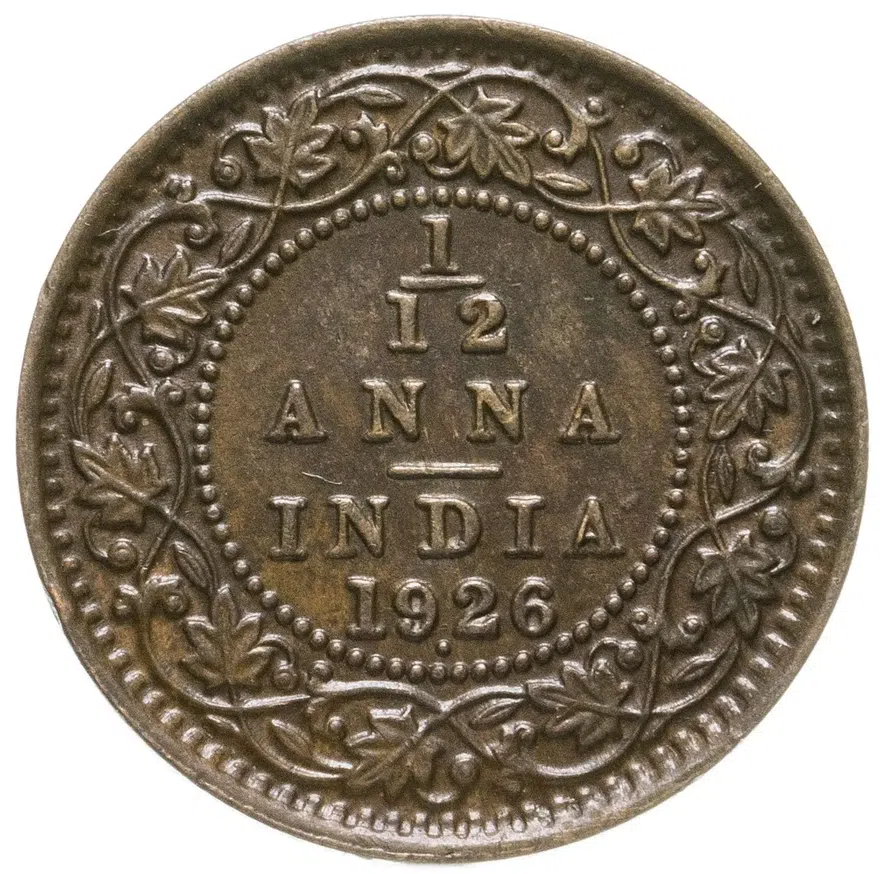 Индия (Британская) 1/12 анны (anna) 1926 Георг V
