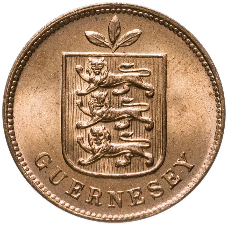 Гернси 1 дубль (double) 1903, реверс