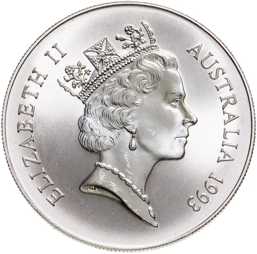 Австралия 1 доллар (dollar) 1993  Кенгуру, реверс