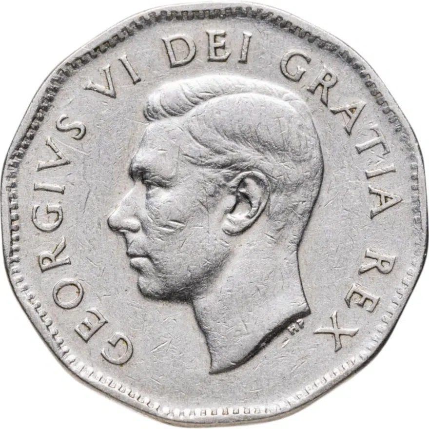 Канада 5 центов (cents) 1950, реверс