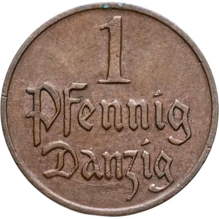 Данциг 1 пфенниг (pfennig) 1923