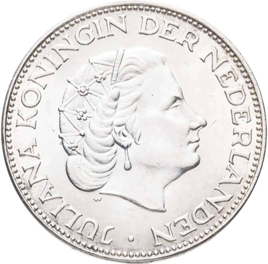 Нидерланды 2 1/2 гульдена (gulden) 1959