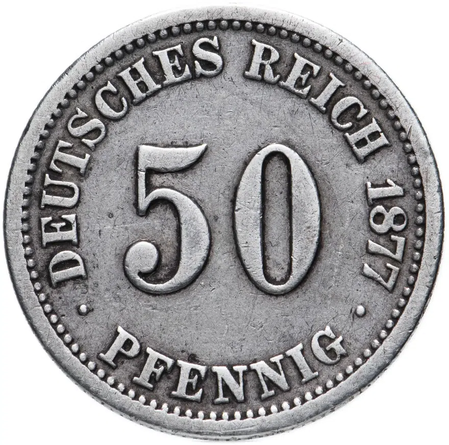 Германия 50 пфеннигов 1877, аверс