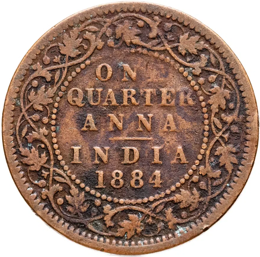 Индия (Британская) 1/4 анны (anna) 1884