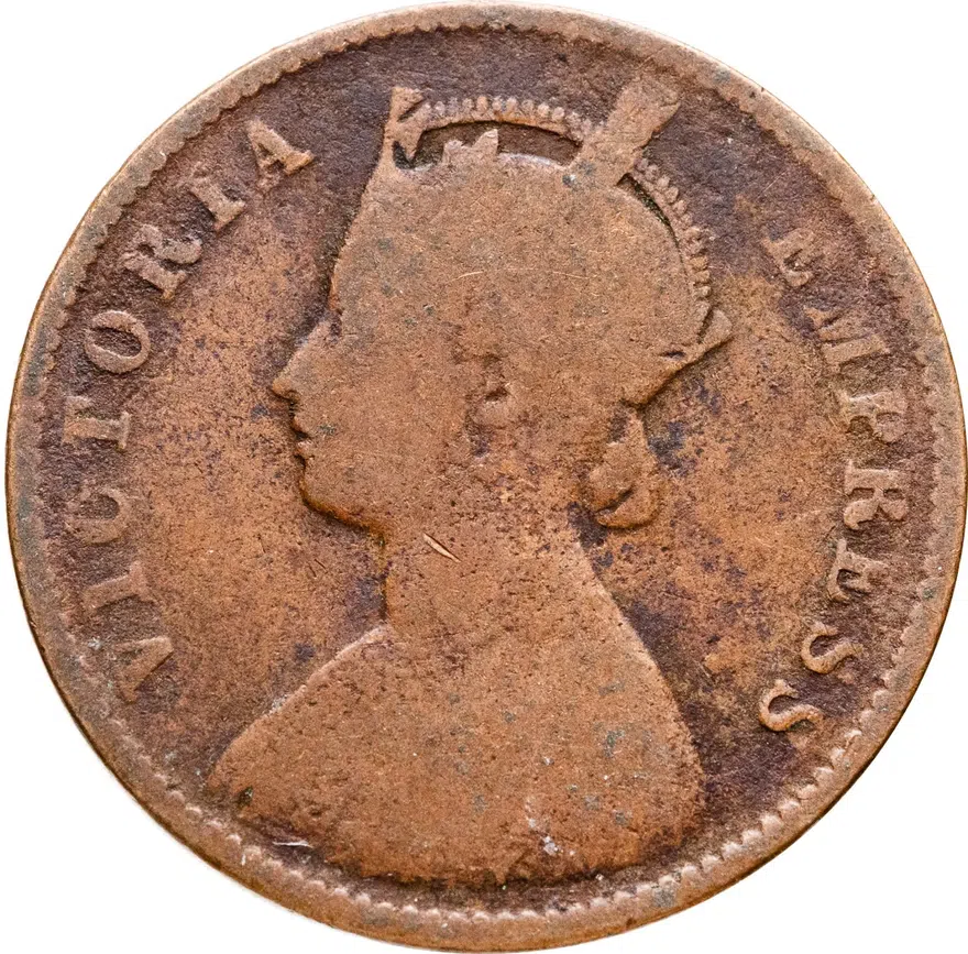 Индия (Британская) 1/4 анны (anna) 1884, реверс