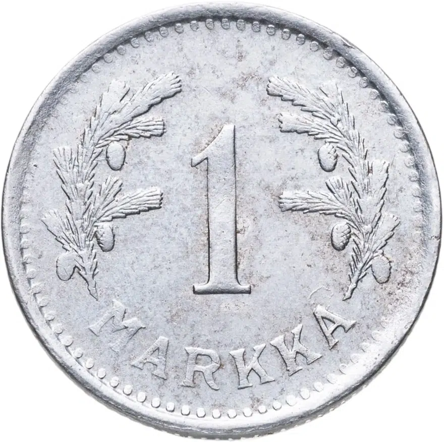 Финляндия 1 марка (markka) 1949, аверс