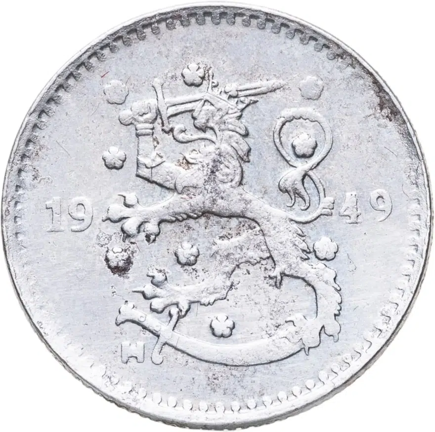 Финляндия 1 марка (markka) 1949, реверс