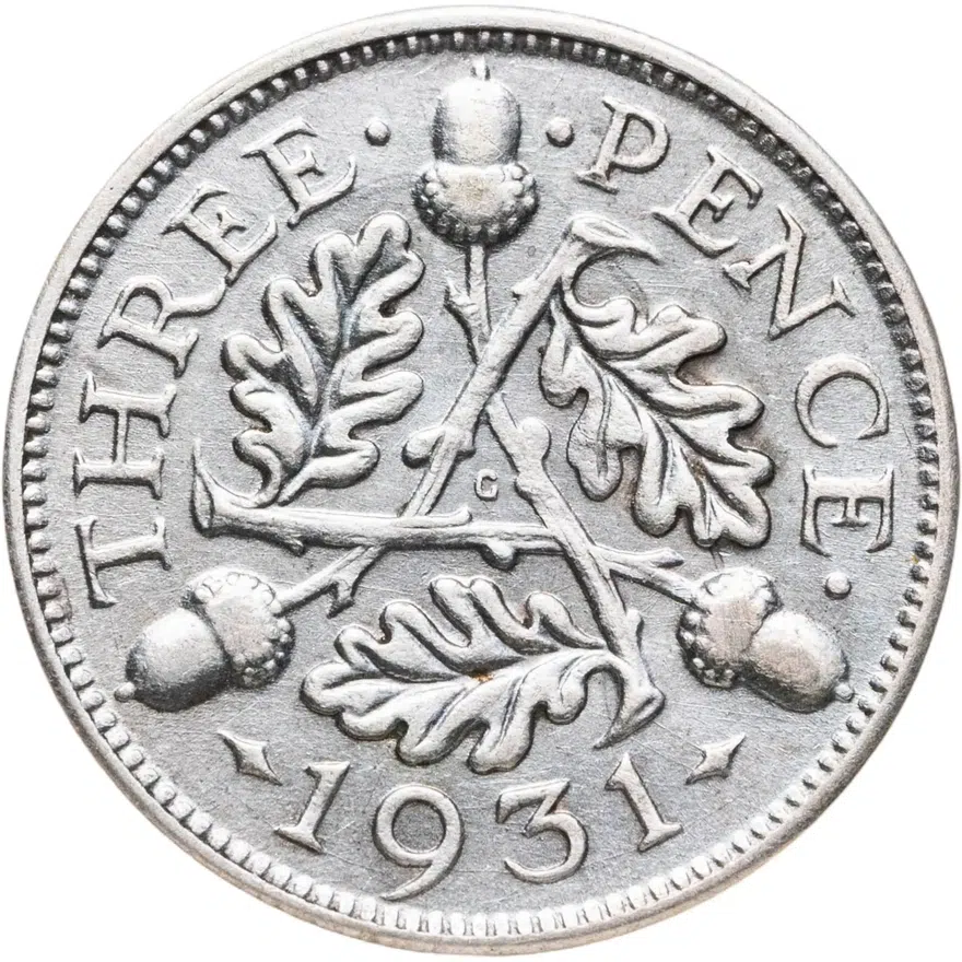 Великобритания 3 пенса (pence) 1931, аверс