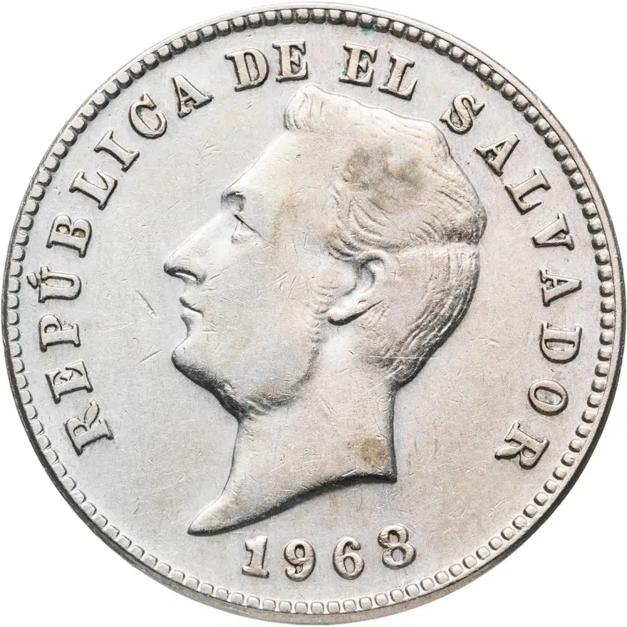 Сальвадор 10 сентаво (centavos) 1968, реверс