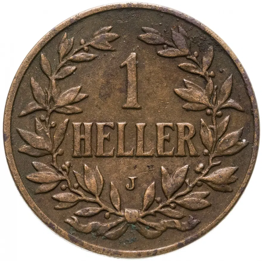 Германская Восточная Африка 1 геллер 1910 "J", реверс