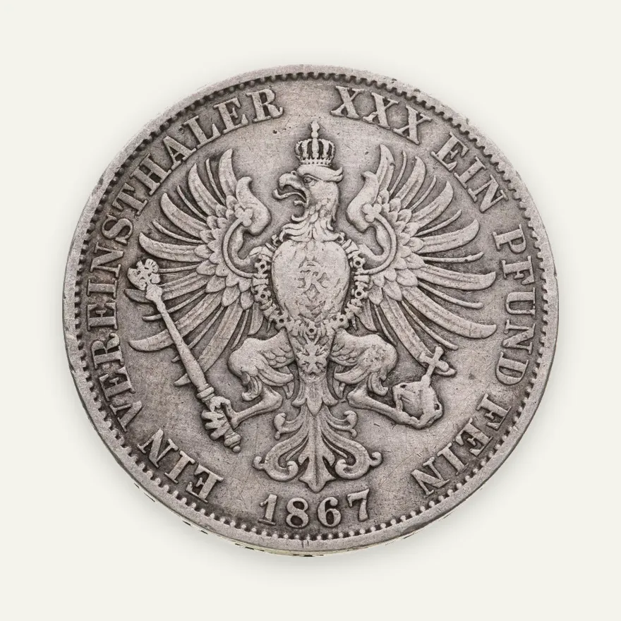 Германия 1 талер 1867, реверс