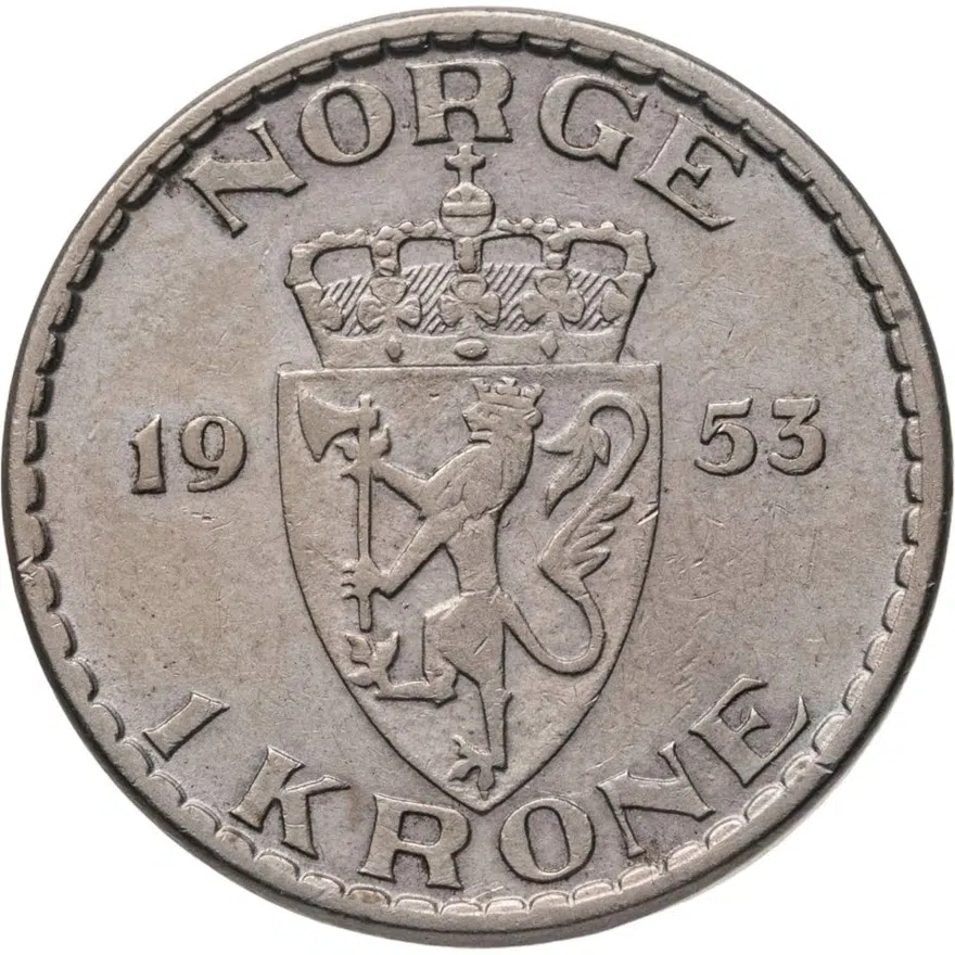 Норвегия 1 крона (crown) 1953