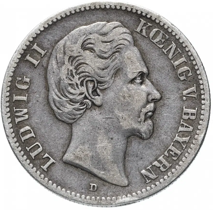 Германия (Империя) 2 марки (mark) 1876, аверс