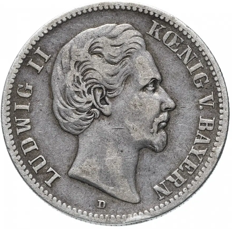 Германия (Империя) 2 марки (mark) 1876, реверс