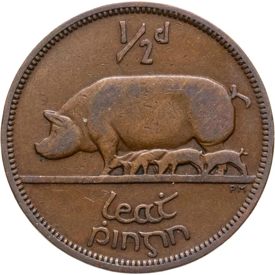 Ирландия 1/2 пенни (penny) 1949