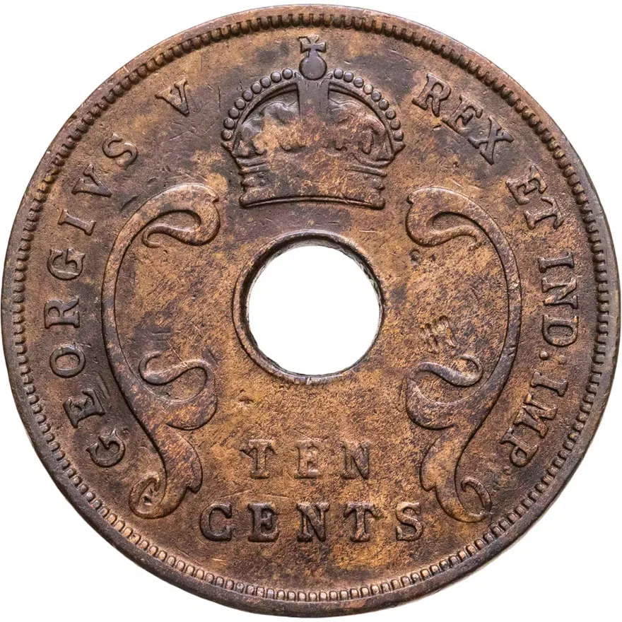Британская Восточная Африка 10 центов (cents) 1928, реверс