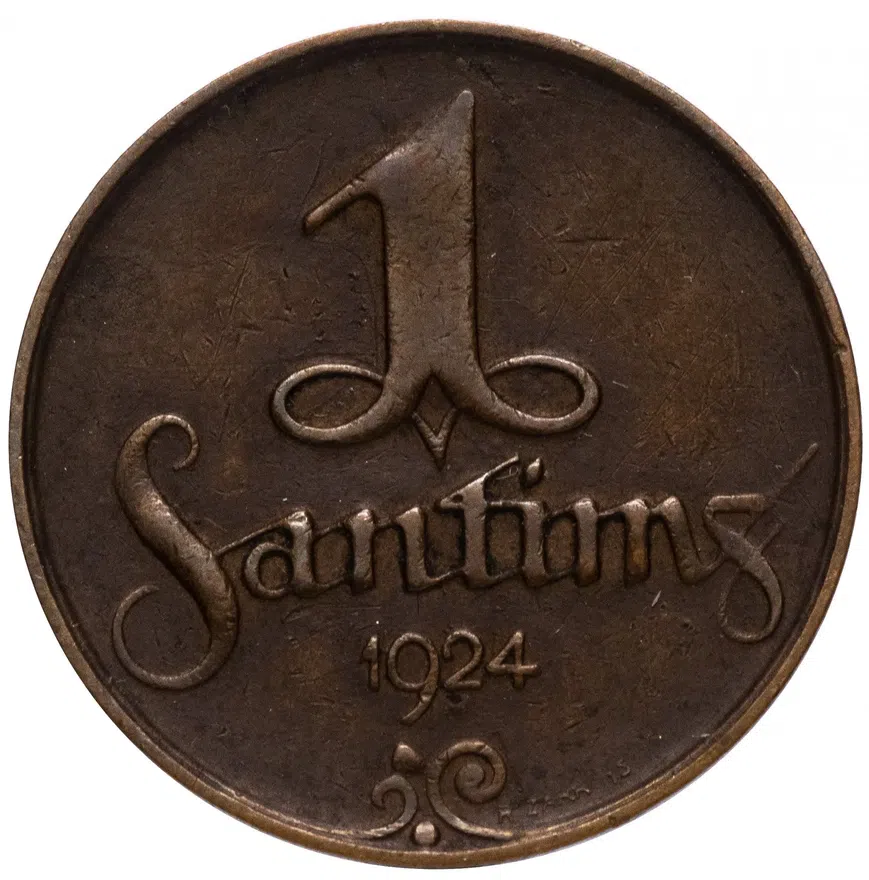 Латвия 1 сантим 1924