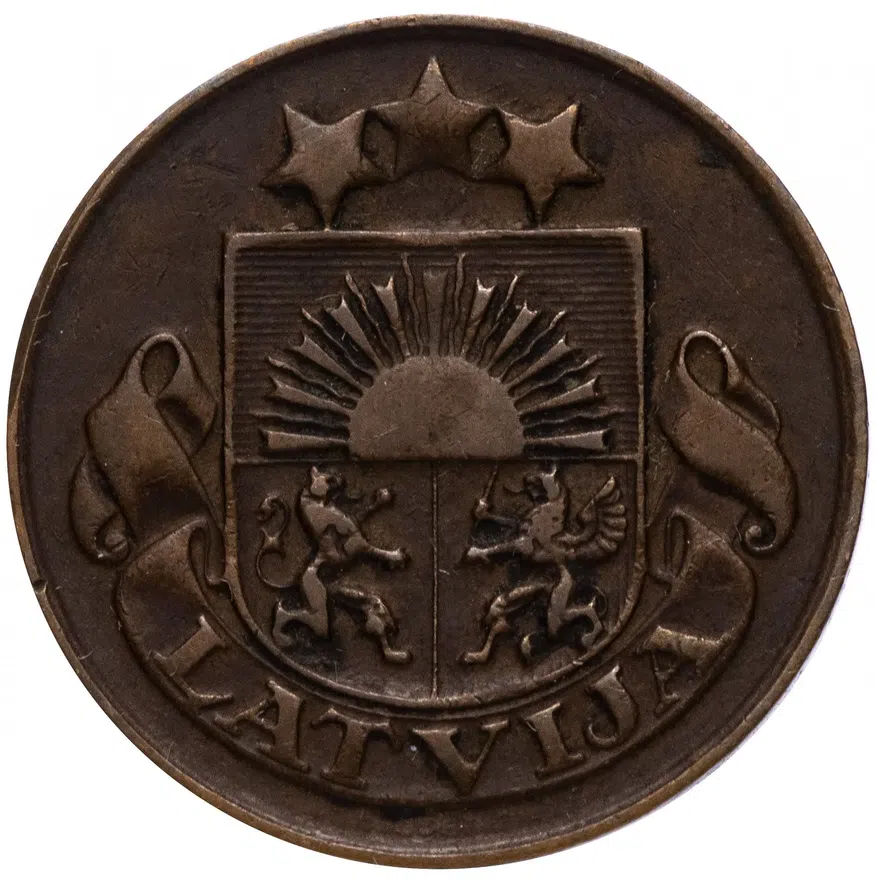 Латвия 1 сантим 1924, реверс